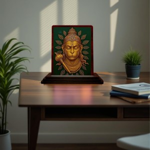 Car Desk/Table Top Lord Shiva Wooden Photo Stand 3x4 Inches, Compact & Stylish Spiritual Display For Car, Home & Office (Pack Of 1) (F15155)