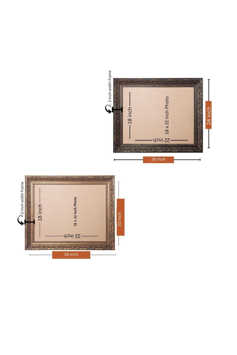 Sri Ramakrishna,Sarada Devi,Swami Vivekananda Big Photo Frame - 22x26 Inches for Home,Temple & Office Decoration