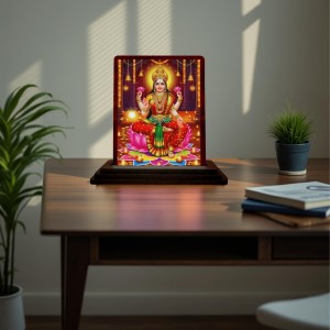 Car Desk/Table Top Maa Laxmi Wooden Photo Stand 3x4 Inches, Compact & Stylish Spiritual Display For Car, Home & Office (Pack Of 1) (F15087) Car Desk/Table Top Maa Laxmi Wooden Photo Stand 3x4 Inches, Compact & Stylish Spiritual Display For Car, Home & Office (Pack Of 1) (F15087)