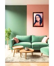 Paramahansa Yogananda Photo Frame For Wall & Table | 7x9 Inch Golden Cherry Finish | Decorative Paramahansa Yogananda Photo Frame For Home, Office & Pooja Room (F11638)