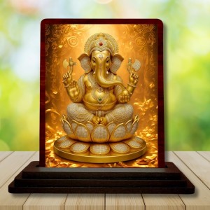 Car Desk/Table Top Lord Ganesha Wooden Photo Stand 3x4 Inches, Compact & Stylish Spiritual Display For Car, Home & Office (Pack Of 1) (F15089) Car Desk/Table Top Lord Ganesha Wooden Photo Stand 3x4 Inches, Compact & Stylish Spiritual Display For Car, Home & Office (Pack Of 1) (F15089)