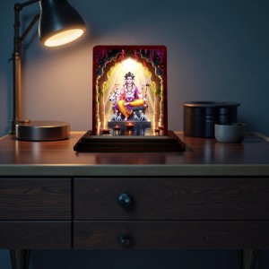 Car Desk/Table Top Lord Dattatreya Wooden Photo Stand 3x4 Inches, Compact & Stylish Spiritual Display For Car, Home & Office (Pack Of 1) (F14338) Car Desk/Table Top Lord Dattatreya Wooden Photo Stand 3x4 Inches, Compact & Stylish Spiritual Display For Car, Home & Office (Pack Of 1) (F14338)