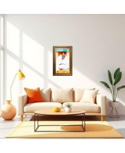 Sri Mata Amritanandamayi Devi Digital Golden Balck Color Photo Frame | Hindu Religious Wall Decor | 10x16 Inches - Inspirational Wall Art For Office, Home Decor - Ideal Spiritual Gift (F16632)