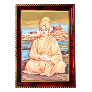 Swami Vivekananda Photo Frame For Wall & Table | 7x9 Inch Golden Cherry Finish | Decorative Swami Vivekananda Photo Frame For Home, Office & Pooja Room (F11733) Swami Vivekananda Photo Frame For Wall & Table | 7x9 Inch Golden Cherry Finish | Decorative Swami Vivekananda Photo Frame For Home, Office & Pooja Room (F11733)