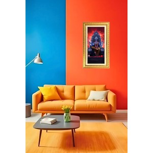 Mata Kali Digital Golden Color Photo Frame | Hindu Religious Wall Decor | 10x17 Inches - Inspirational Wall Art For Office, Home Decor - Ideal Spiritual Gift (F10389) Mata Kali Digital Golden Color Photo Frame | Hindu Religious Wall Decor | 10x17 Inches - Inspirational Wall Art For Office, Home Decor - Ideal Spiritual Gift (F10389)
