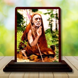 Car Desk/Table Top Jagadguru Chandrashekarendra Saraswati Wooden Photo Stand 3x4 Inches, Compact & Stylish Spiritual Display For Car, Home & Office (Pack Of 1) (F14631) Car Desk/Table Top Jagadguru Chandrashekarendra Saraswati Wooden Photo Stand 3x4 Inches, Compact & Stylish Spiritual Display For Car, Home & Office (Pack Of 1) (F14631)