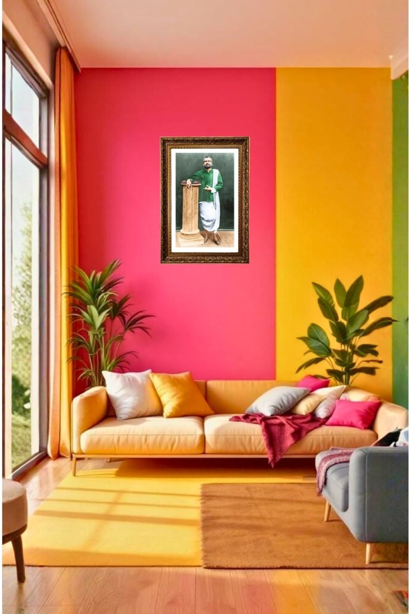 Sri Ramkrishna Big Photo Frame - 20x28 Inches For Home,Temple & Office Decoration (F11251)
