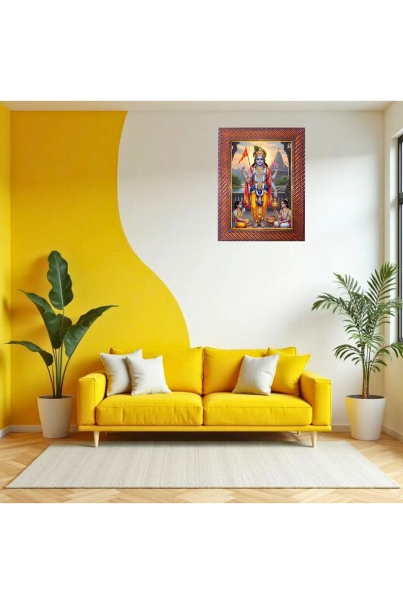 Mata Saraswati Photo Frame 17X21 Inch Religious Wall & Table Decor Frame | Mata Saraswati Spiritual Photo Frame For Home, Temple & Office (F18008X17X21)