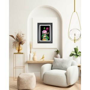 Buddha Statue Blooming Lotus Flowers Photo Wall & Table Frame | 14x18 Inch Black Designer | Perfect For Gifting & Home Decor (F9609) Buddha Statue Blooming Lotus Flowers Photo Wall & Table Frame | 14x18 Inch Black Designer | Perfect For Gifting & Home Decor (F9609)