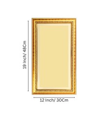Lord Ganesh Digital Golden Color Photo Frame | Hindu Religious Wall Decor | 12x19 Inches - Inspirational Wall Art For Office, Home Decor - Ideal Spiritual Gift (F10384)