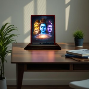 Car Desk/Table Top Lord Shiva Wooden Photo Stand 3x4 Inches, Compact & Stylish Spiritual Display For Car, Home & Office (Pack Of 1) (F15081) Car Desk/Table Top Lord Shiva Wooden Photo Stand 3x4 Inches, Compact & Stylish Spiritual Display For Car, Home & Office (Pack Of 1) (F15081)