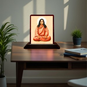 Car Desk/Table Top Paramahamsa Yogananda Wooden Photo Stand 3x4 Inches, Compact & Stylish Spiritual Display For Car, Home & Office (Pack Of 1) (F14477) Car Desk/Table Top Paramahamsa Yogananda Wooden Photo Stand 3x4 Inches, Compact & Stylish Spiritual Display For Car, Home & Office (Pack Of 1) (F14477)