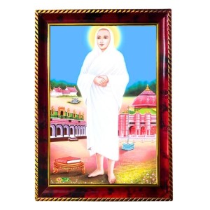 Swami Ramalinga Adigalar Photo Frame For Wall & Table | 7x9 Inch Golden Cherry Finish | Decorative Swami Ramalinga Adigalar Photo Frame For Home, Office & Pooja Room (F11664)