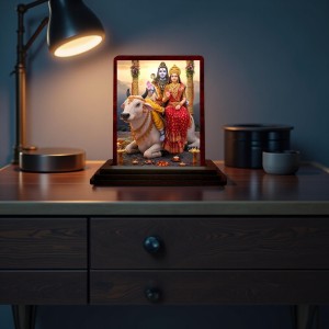 Car Desk/Table Top Lord Shiva And Parvathi Wooden Photo Stand 3x4 Inches, Compact & Stylish Spiritual Display For Car, Home & Office (Pack Of 1) (F14326) Car Desk/Table Top Lord Shiva And Parvathi Wooden Photo Stand 3x4 Inches, Compact & Stylish Spiritual Display For Car, Home & Office (Pack Of 1) (F14326)