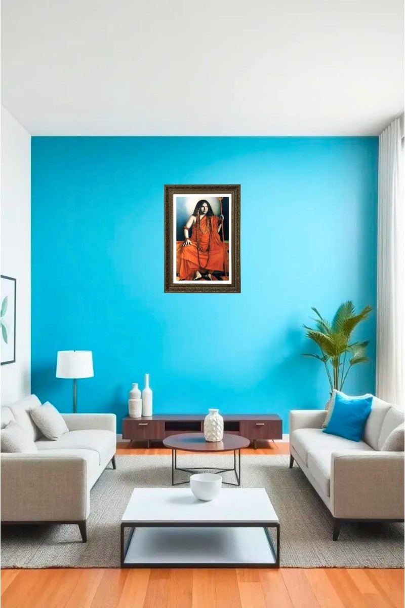 Swami Pranavananda Big Photo Frame - 20x28 Inches For Home,Temple & Office Decoration (F11083)