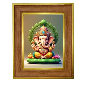 Lord Ganesha Ji Photo Frame 10x14 Inches-Brown Wooden Frame For Home, Office & Temple Decoration And Gifting (F6242) Lord Ganesha Ji Photo Frame 10x14 Inches-Brown Wooden Frame For Home, Office & Temple Decoration And Gifting (F6242)
