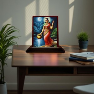 Car Desk/Table Top Radha Wooden Photo Stand 3x4 Inches, Compact & Stylish Spiritual Display For Car, Home & Office (Pack Of 1) (F15133) Car Desk/Table Top Radha Wooden Photo Stand 3x4 Inches, Compact & Stylish Spiritual Display For Car, Home & Office (Pack Of 1) (F15133)