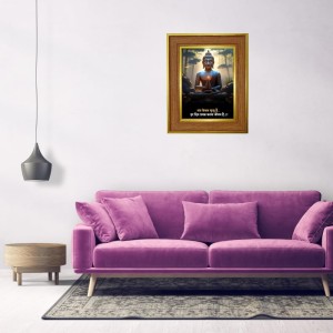 Gautam Buddha Photo Frame 10x14 Inches-Brown Wooden Frame For Home, Office & Temple Decoration And Gifting (F6332) Gautam Buddha Photo Frame 10x14 Inches-Brown Wooden Frame For Home, Office & Temple Decoration And Gifting (F6332)