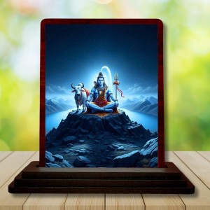 Car Desk/Table Top Lord Shiva Wooden Photo Stand 3x4 Inches, Compact & Stylish Spiritual Display For Car, Home & Office (Pack Of 1) (F14308) Car Desk/Table Top Lord Shiva Wooden Photo Stand 3x4 Inches, Compact & Stylish Spiritual Display For Car, Home & Office (Pack Of 1) (F14308)
