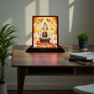 Car Desk/Table Top Lord Shiva Wooden Photo Stand 3x4 Inches, Compact & Stylish Spiritual Display For Car, Home & Office (Pack Of 1) (F15103) Car Desk/Table Top Lord Shiva Wooden Photo Stand 3x4 Inches, Compact & Stylish Spiritual Display For Car, Home & Office (Pack Of 1) (F15103)