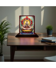 Car Desk/Table Top Lordv Shiva Wooden Photo Stand 3x4 Inches, Compact & Stylish Spiritual Display For Car, Home & Office (Pack Of 1) (F15167)