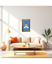 Sri Sri Thakur Anukul Digital Golden Balck Color Photo Frame | Hindu Religious Wall Decor | 10x16 Inches - Inspirational Wall Art For Office, Home Decor - Ideal Spiritual Gift (F16673)