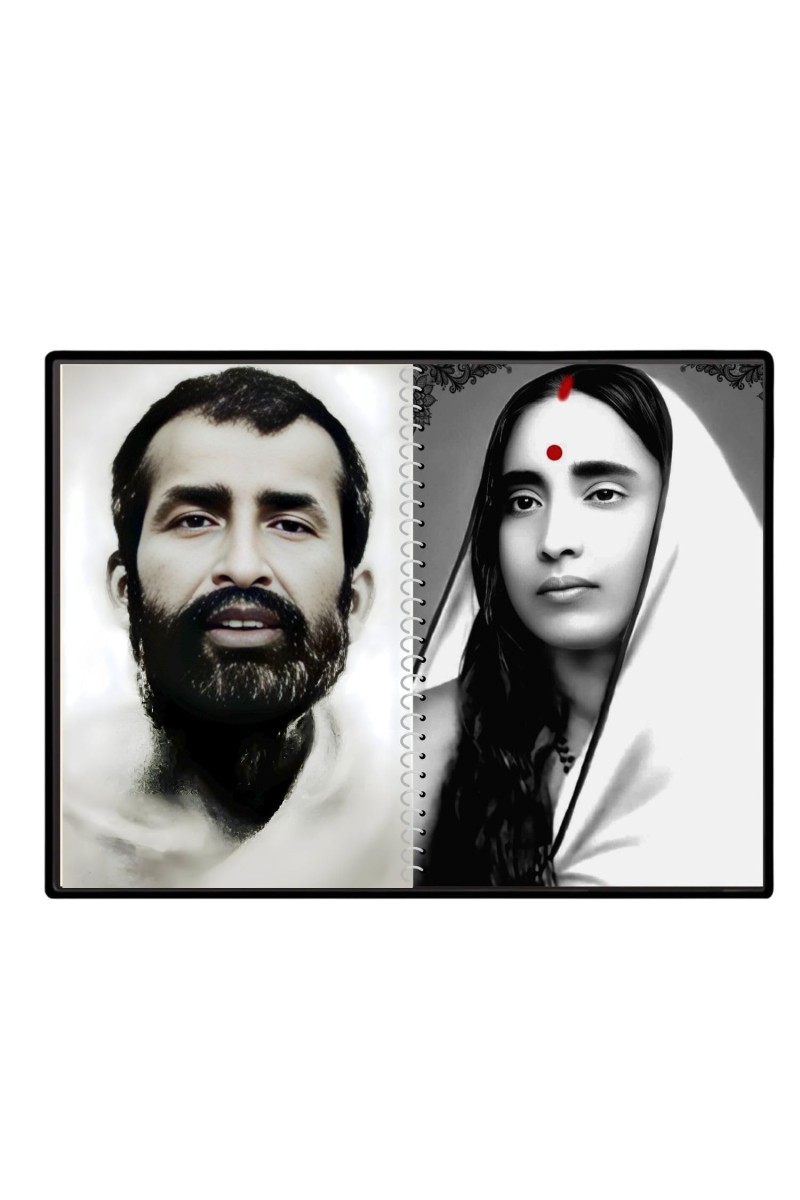 Sri Sri Ramakrishna & Maa Sarada Devi Laminated Photo - 5x7 Inches, Divine Blessings For Home & Office And Temple Decoration (F16317)