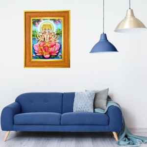 Panchmukhi Lakhsmi Photo Frame 10x14 Inches-Brown Wooden Frame For Home, Office & Temple Decoration And Gifting (F6470) Panchmukhi Lakhsmi Photo Frame 10x14 Inches-Brown Wooden Frame For Home, Office & Temple Decoration And Gifting (F6470)
