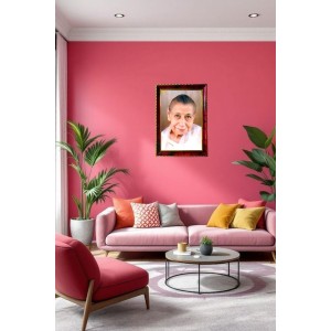 Mirra Alfassa Photo Frame For Wall & Table | 7x9 Inch Golden Cherry Finish | Decorative Mirra Alfassa Photo Frame For Home, Office & Pooja Room (F11304)