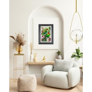 Parrot Lovebirds Photo Wall & Table Frame | 12x16 Inch Black Designer | Perfect For Gifting & Home Decor (F9570) Parrot Lovebirds Photo Wall & Table Frame | 12x16 Inch Black Designer | Perfect For Gifting & Home Decor (F9570)