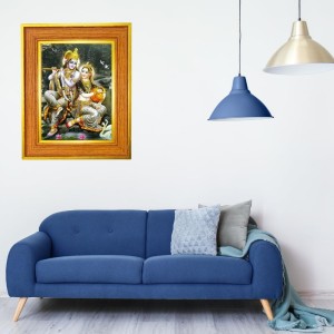 Divine Radha Krishna Photo Frame 10x14 Inches-Brown Wooden Frame For Home, Office & Temple Decoration And Gifting (F6460) Divine Radha Krishna Photo Frame 10x14 Inches-Brown Wooden Frame For Home, Office & Temple Decoration And Gifting (F6460)
