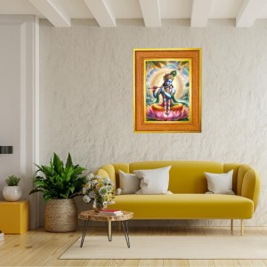 Lord Krishna Photo Frame 10x14 Inches-Brown Wooden Frame For Home, Office & Temple Decoration And Gifting (F6496) Lord Krishna Photo Frame 10x14 Inches-Brown Wooden Frame For Home, Office & Temple Decoration And Gifting (F6496)