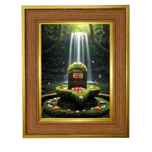 Om Namah Shivay Photo Frame 10x14 Inches-Brown Wooden Frame For Home, Office & Temple Decoration And Gifting (F6254) Om Namah Shivay Photo Frame 10x14 Inches-Brown Wooden Frame For Home, Office & Temple Decoration And Gifting (F6254)