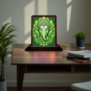 Lord Ganesha Wooden Photo Stand | Car Desk/Table Top 3x4 Inches | Compact & Stylish Spiritual Display For Car, Home & Office (Pack Of 1) (F14575) Lord Ganesha Wooden Photo Stand | Car Desk/Table Top 3x4 Inches | Compact & Stylish Spiritual Display For Car, Home & Office (Pack Of 1) (F14575)