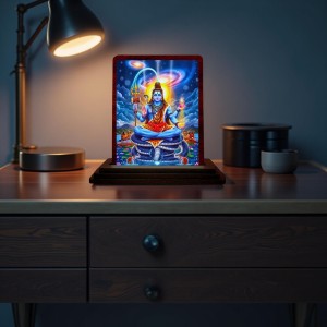 Car Desk/Table Top Lord Shiva Wooden Photo Stand 3x4 Inches, Compact & Stylish Spiritual Display For Car, Home & Office (Pack Of 1) (F14186) Car Desk/Table Top Lord Shiva Wooden Photo Stand 3x4 Inches, Compact & Stylish Spiritual Display For Car, Home & Office (Pack Of 1) (F14186)