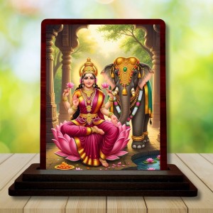 Car Desk/Table Top Goddess Lakshmi Wooden Photo Stand 3x4 Inches, Compact & Stylish Spiritual Display For Car, Home & Office (Pack Of 1) (F14168) Car Desk/Table Top Goddess Lakshmi Wooden Photo Stand 3x4 Inches, Compact & Stylish Spiritual Display For Car, Home & Office (Pack Of 1) (F14168)