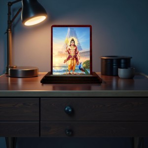 Car Desk/Table Top Lord Karthikeya Wooden Photo Stand 3x4 Inches, Compact & Stylish Spiritual Display For Car, Home & Office (Pack Of 1) (F14333) Car Desk/Table Top Lord Karthikeya Wooden Photo Stand 3x4 Inches, Compact & Stylish Spiritual Display For Car, Home & Office (Pack Of 1) (F14333)