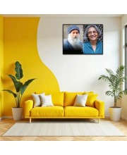 Acharya Rajneesh (Oshoo) &Maa Anand Sheela Laminated Photo - 7x9 Inches, Divine Blessings For Home & Office And Temple Decoration (F16175)