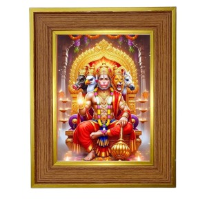 Lord Hanuman Photo Frame 10x14 Inches-Brown Wooden Frame For Home, Office & Temple Decoration And Gifting (F6229) Lord Hanuman Photo Frame 10x14 Inches-Brown Wooden Frame For Home, Office & Temple Decoration And Gifting (F6229)