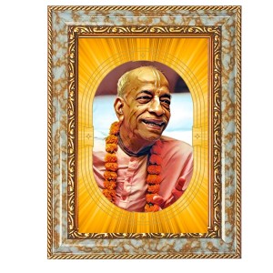 A.C. Bhaktivedanta Swami Prabhupada Spiritual Guru Digital Photo In Designer Frame, Size 16x20 Inch | Hindu Religious Picture For Home Temple, Office & Gift | Wall Art & Pooja Decor (F10484)