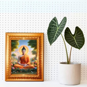Lord Gautam Buddha Golden Designer Photo Frame | 14x18 Inch Religious Wall Hanging Frame For Home & Office Decoration | Hindu Deity Spiritual Gift Item Lord Gautam Buddha Golden Designer Photo Frame | 14x18 Inch Religious Wall Hanging Frame For Home & Office Decoration | Hindu Deity Spiritual Gift Item