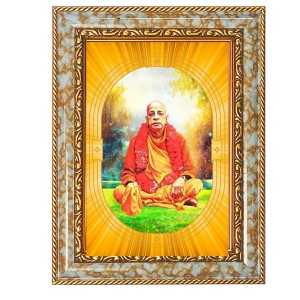 A.C. Bhaktivedanta Swami Prabhupada Spiritual Guru Digital Photo In Designer Frame, Size 8x12 Inch | Hindu Religious Picture For Home Temple, Office & Gift | Wall Art & Pooja Decor (F10492)