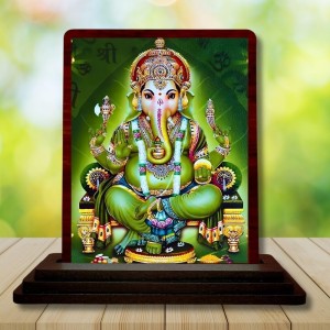 Car Desk/Table Top Lord Ganesha Wooden Photo Stand 3x4 Inches, Compact & Stylish Spiritual Display For Car, Home & Office (Pack Of 1) (F14159) Car Desk/Table Top Lord Ganesha Wooden Photo Stand 3x4 Inches, Compact & Stylish Spiritual Display For Car, Home & Office (Pack Of 1) (F14159)