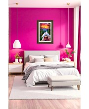 Two White Doves Big Photo Frame - 20x28 Inches For Home,Temple & Office Decoration (F10687)