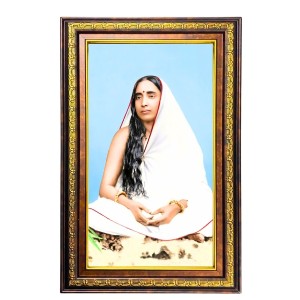 Sarada Devi Digital Golden Balck Color Photo Frame | Hindu Religious Wall Decor | 10x16 Inches - Inspirational Wall Art For Office, Home Decor - Ideal Spiritual Gift (F16635)