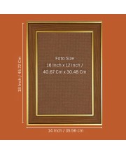 Yogi Guru Photo Frame 14x18 Inches-Brown Wooden Frame For Home, Office & Temple Decoration And Gifting (F6282)