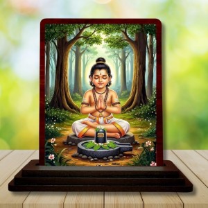 Car Desk/Table Top Swamiye Saranam Ayyappa Wooden Photo Stand 3x4 Inches, Compact & Stylish Spiritual Display For Car, Home & Office (Pack Of 1) (F14215) Car Desk/Table Top Swamiye Saranam Ayyappa Wooden Photo Stand 3x4 Inches, Compact & Stylish Spiritual Display For Car, Home & Office (Pack Of 1) (F14215)