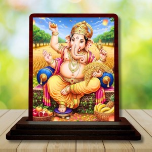 Car Desk/Table Top Lord Ganesha Wooden Photo Stand 3x4 Inches, Compact & Stylish Spiritual Display For Car, Home & Office (Pack Of 1) (F14523) Car Desk/Table Top Lord Ganesha Wooden Photo Stand 3x4 Inches, Compact & Stylish Spiritual Display For Car, Home & Office (Pack Of 1) (F14523)