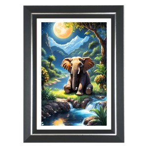 Elephant Photo Wall & Table Frame | 10x14 Inch Black Designer | Perfect For Gifting & Home Decor (F9643) Elephant Photo Wall & Table Frame | 10x14 Inch Black Designer | Perfect For Gifting & Home Decor (F9643)