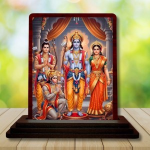 Car Desk/Table Top Rama Darbar Wooden Photo Stand 3x4 Inches, Compact & Stylish Spiritual Display For Car, Home & Office (Pack Of 1) (F14286) Car Desk/Table Top Rama Darbar Wooden Photo Stand 3x4 Inches, Compact & Stylish Spiritual Display For Car, Home & Office (Pack Of 1) (F14286)